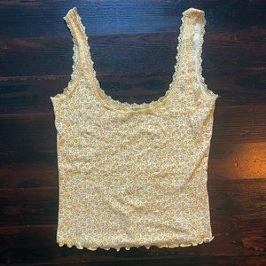 NWOT Billabong Yellow Floral Tank Size M